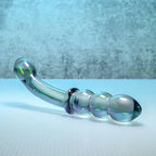 Gender X LUSTROUS GALAXY WAND Glass Double Ended Massager 18.5cm Blue / Violet Gender X