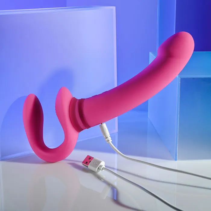 Gender X SHARING IS CARING - Pink 21.9 cm USB Rechargeable Strapless Strap-On Secondary image
