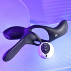Playboy Pleasure The 3 Way USB Rechargeable Vibrating Cock Ring With Wireless Remote Black Playboy Pleasure
