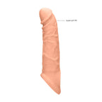 Shots Toys REALROCK Realistic Penis Extender With Rings Penis Extension Sleeve 8 Inch Shots Toys