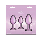 NS Novelties Rear Assets Trainer Kit Metallic Butt Plugs Set Of 3 Sizes NS Novelties
