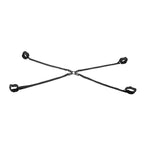 SPORTSHEETS Velvet Noir Adjustable Hog Tie & Cuff Set Black Sportsheets