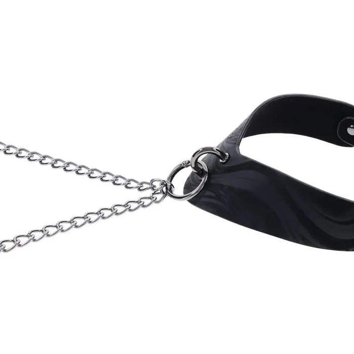 SPORTSHEETS Velvet Noir Collar & Removable Clamps Neck & Nipple Restraints Black Sportsheets