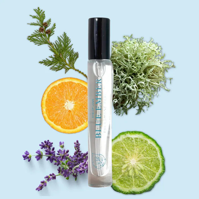 Eye Of Love Love In Bloom Blue Ember Citrus & Cedar Scented Pheromone Cologne For Men To Attract Women 10ml Spray Eye Of Love Main image