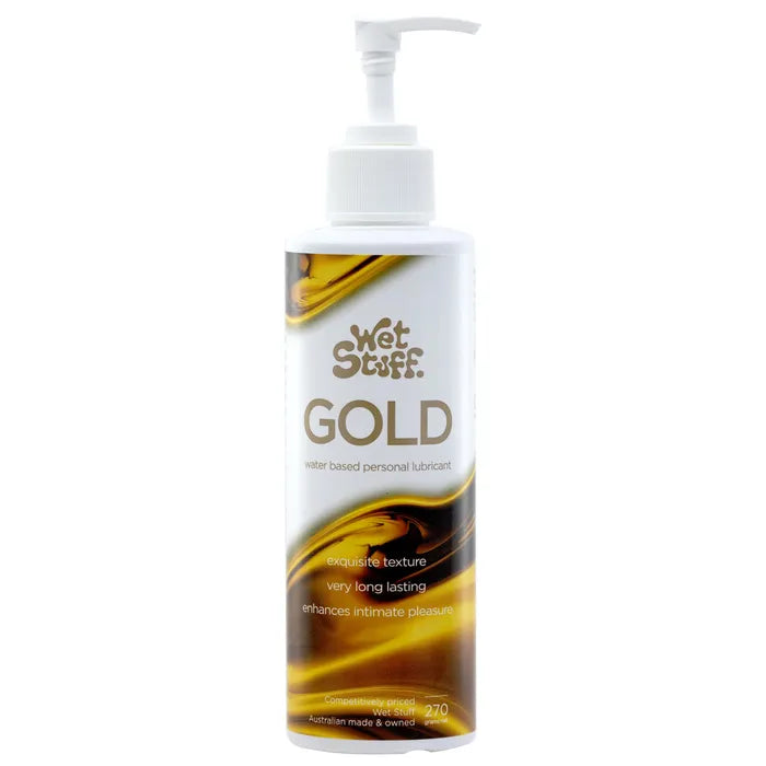 Wet Stuff Gold Water Based Lubricant Pump Bottle Wet Stuff