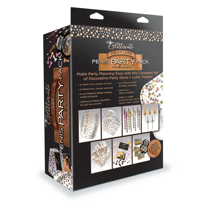 Little Genie Glitterati Complete Penis Party Pack Party Set For 8 People Secondary image