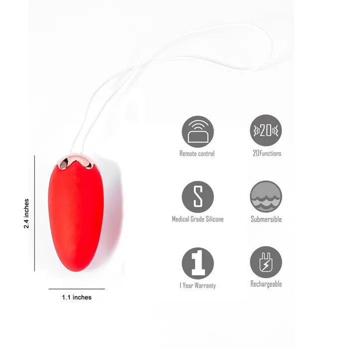 Maia SHORTCAKE USB Rechargeable Vibrating Egg Vibrator With Wireless Remote Secondary image