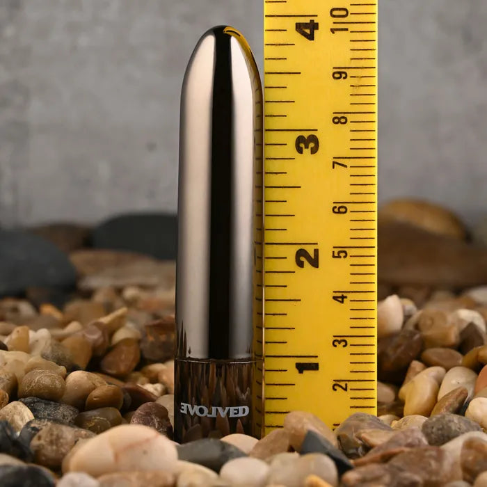 Evolved REAL SIMPLE Chrome USB Rechargeable Bullet Vibrator 10cm Evolved