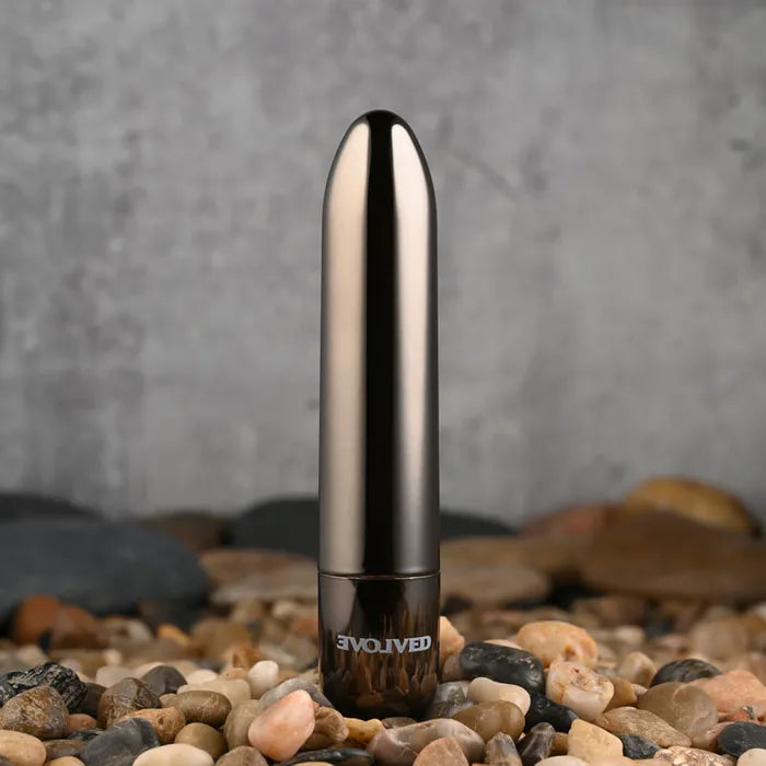 Evolved REAL SIMPLE Chrome USB Rechargeable Bullet Vibrator 10cm Evolved