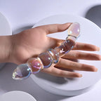 Playboy Pleasure JEWELS DOUBLE Glass Double Ended Dildo 17.1cm Clear Playboy Pleasure