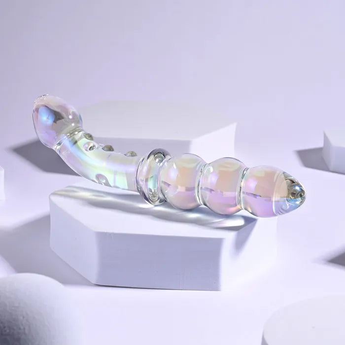 Playboy Pleasure JEWELS DOUBLE Glass Double Ended Dildo 17.1cm Clear Playboy Pleasure