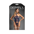 Fantasy Lingerie DOMINA Gartered Bustier & Panty Navy Blue Fantasy Lingerie