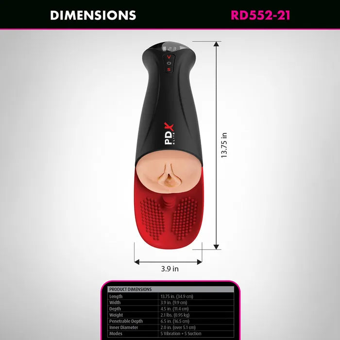 Pipedream PDX Elite Fap O Matic Pro Light USB Rechargeable Auto Stroker XL Secondary image
