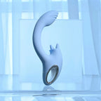 Playboy Pleasure SAPPHIRE SKY USB Rechargeable Vibrator With Double Tongue Stimulator Playboy Pleasure
