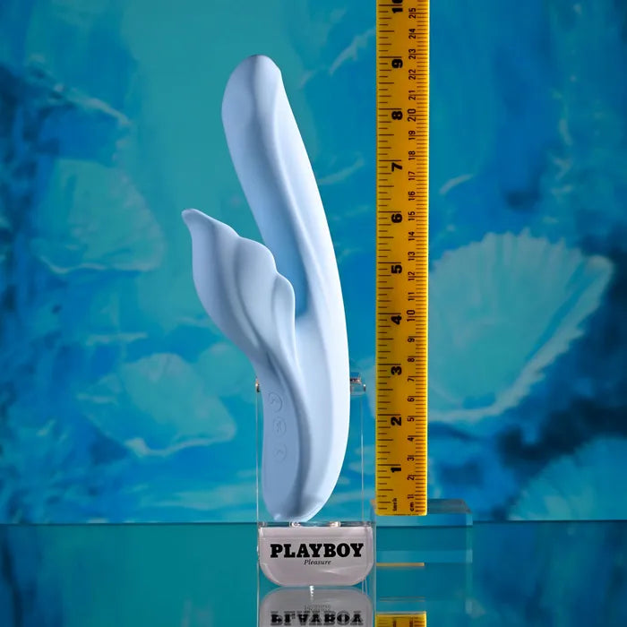 Playboy Pleasure IN BLOOM USB Rechargeable Thrusting Tapping & Heating Dual Vibrator Playboy Pleasure