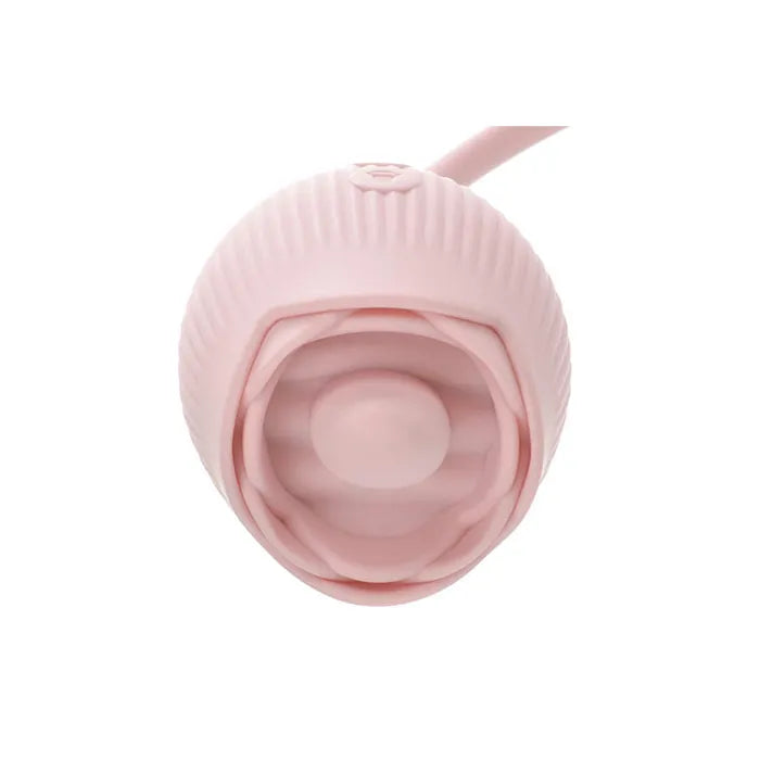 Adam & Eve THRUST & TICKLE USB Rechargeable Flickering Rose Vibrator With Thrusting Bullet Adam & Eve
