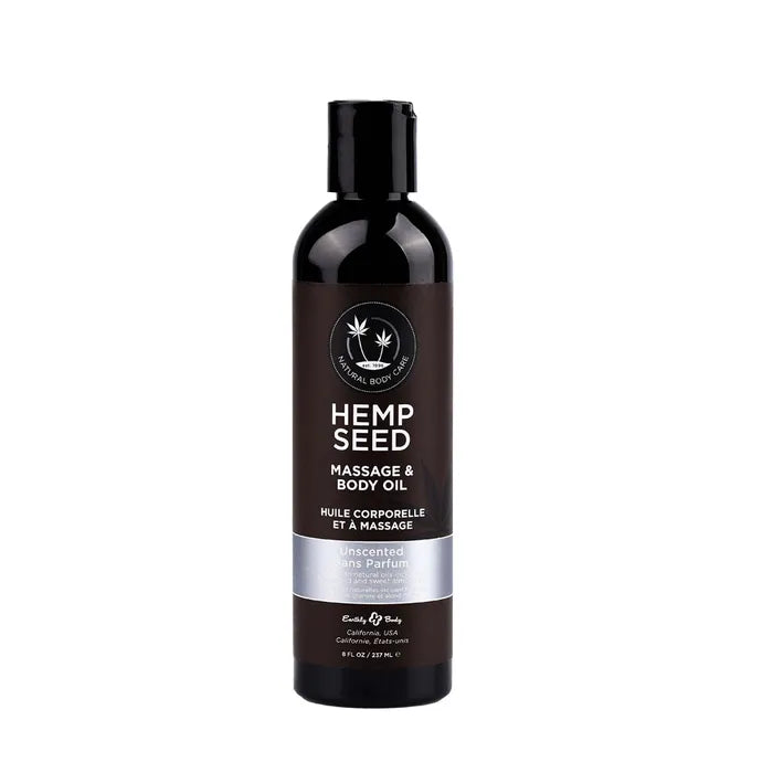 Earthly Body Hemp Seed Scented Massage & Body Oil 237ml Bottle Earthly Body