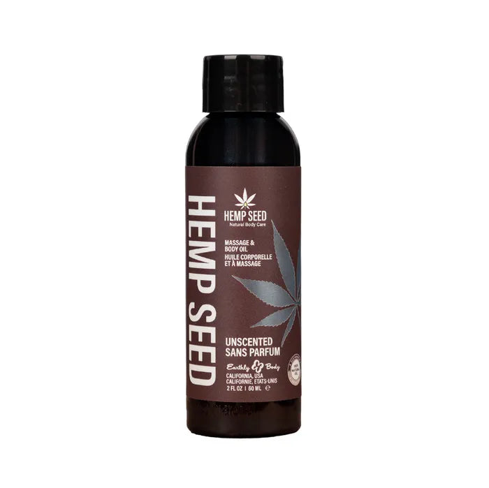 Earthly Body Hemp Seed Scented Massage & Body Oil 59ml Bottle Earthly Body