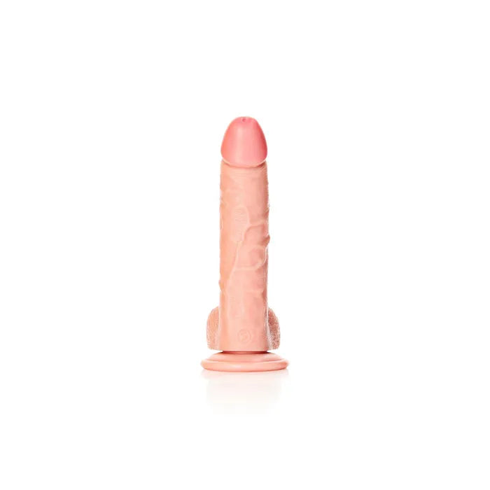 Shots Toys REALROCK Realistic Regular Curved Dong With Balls 8 Inch Shots Toys