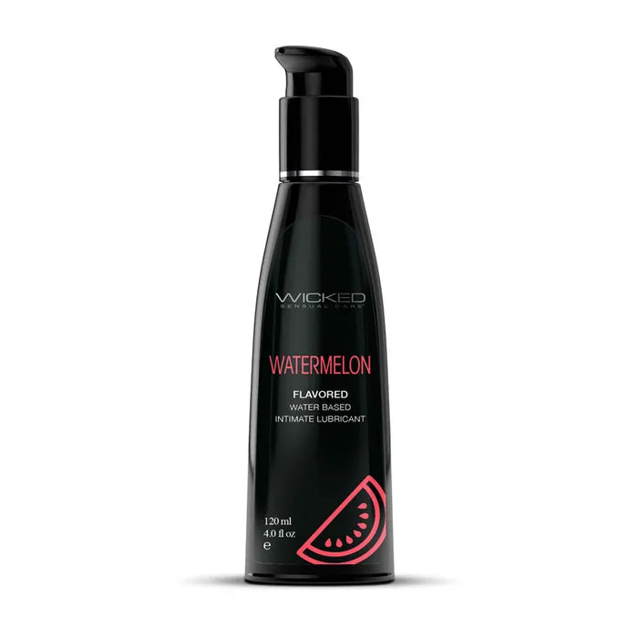Wicked Aqua Watermelon Flavoured Water Based Lubricant 1 Oz Bottle Wicked