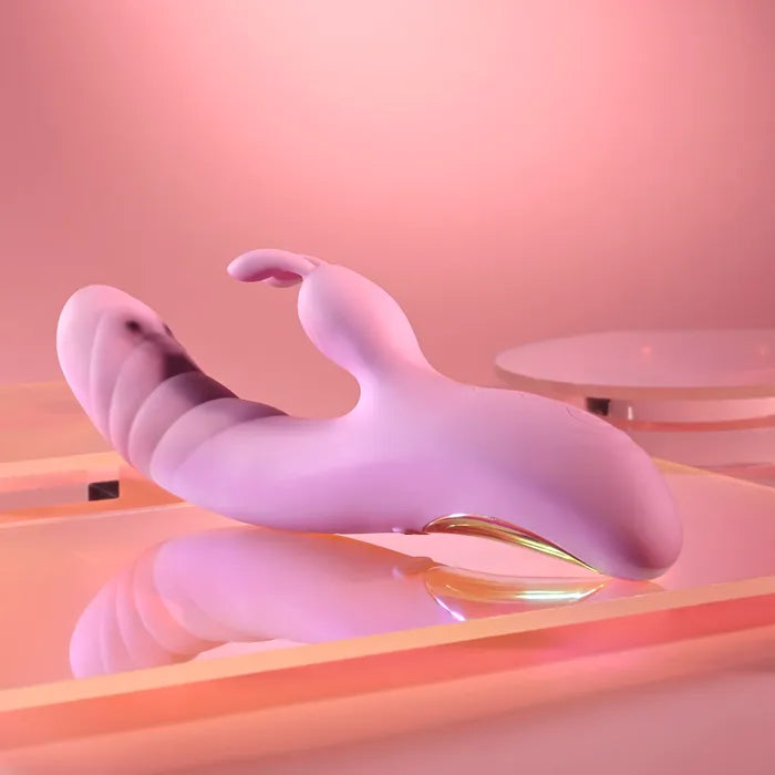 Playboy Pleasure RUB ME RIGHT USB Rechargeable Thrusting Rabbit Vibrator Playboy Pleasure