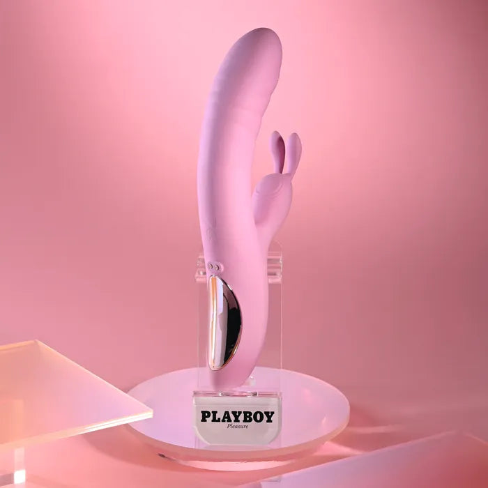 Playboy Pleasure RUB ME RIGHT USB Rechargeable Thrusting Rabbit Vibrator Playboy Pleasure Main image