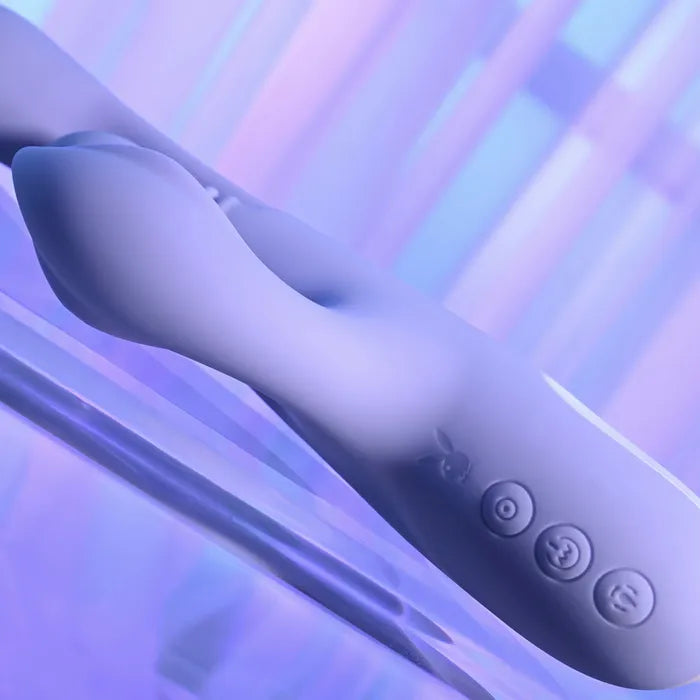Playboy Pleasure NUBBIN RUBBIN USB Rechargeable Thrusting Rabbit Vibrator Playboy Pleasure