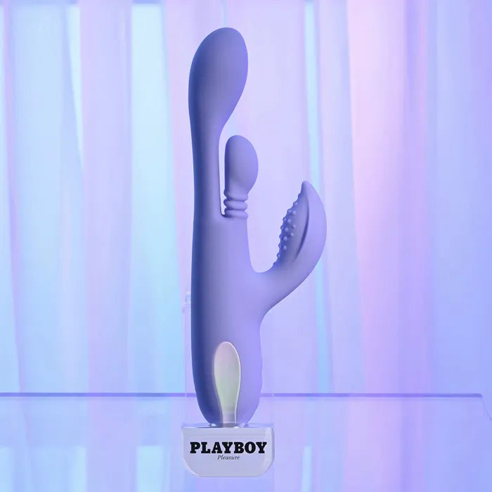 Playboy Pleasure NUBBIN RUBBIN USB Rechargeable Thrusting Rabbit Vibrator Playboy Pleasure