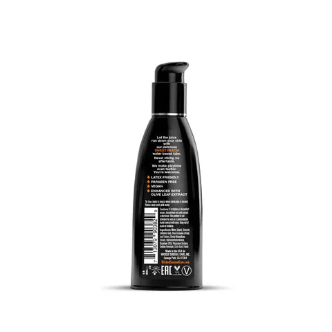 Wicked Aqua Sweet Peach Flavoured Water Based Lubricant 2 Oz Bottle Wicked