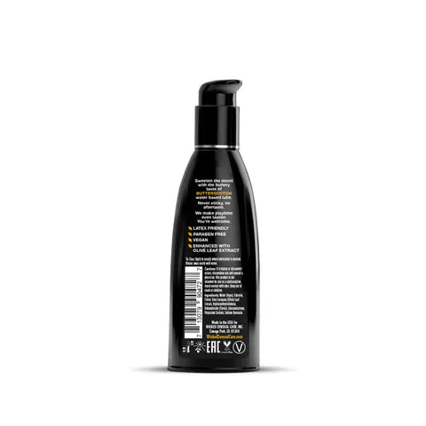 Wicked Aqua Butterscotch Flavoured Water Based Lubricant 2 Oz Bottle Wicked