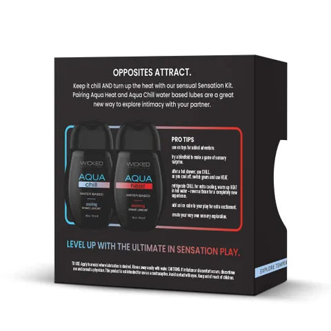 Wicked Sensation Kit  Warming & Cooling Water Based Lubricants  2 Pack Of 120ml Bottles Secondary image