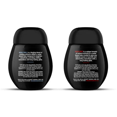 Wicked Sensation Kit  Warming & Cooling Water Based Lubricants  2 Pack Of 120ml Bottles Wicked