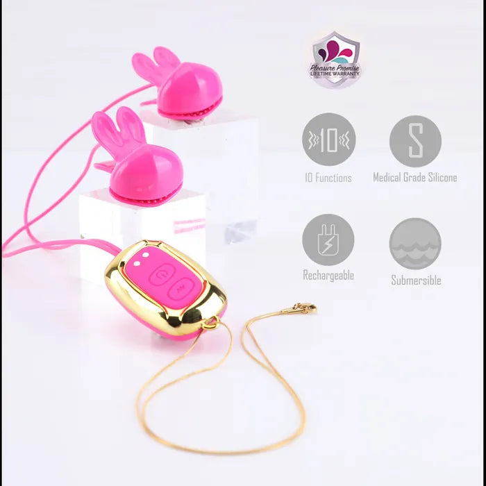 Maia MOLLI USB Rechargeable Vibrating Nipple Clamps & Necklace Secondary image