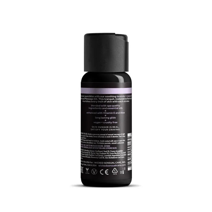Wicked Sensual Lavender & Rosemary Scented Massage Oil 120ml Tube Wicked