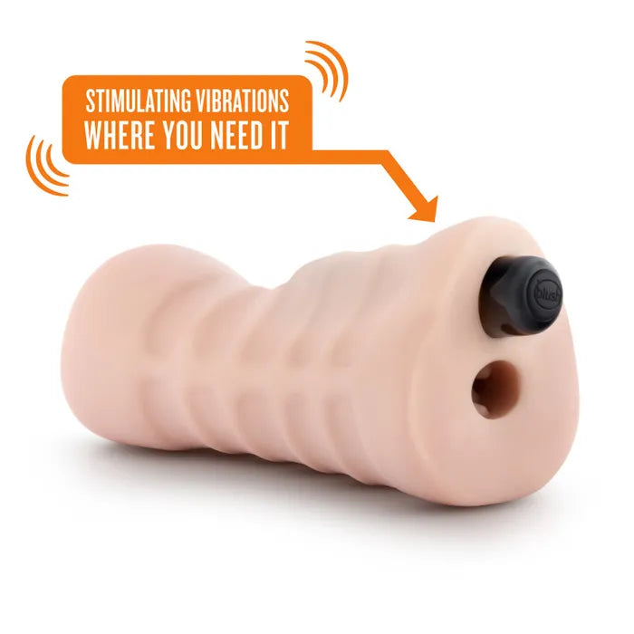 Blush Novelties M For Men Rain Vibrating Vagina Stroker Blush Novelties
