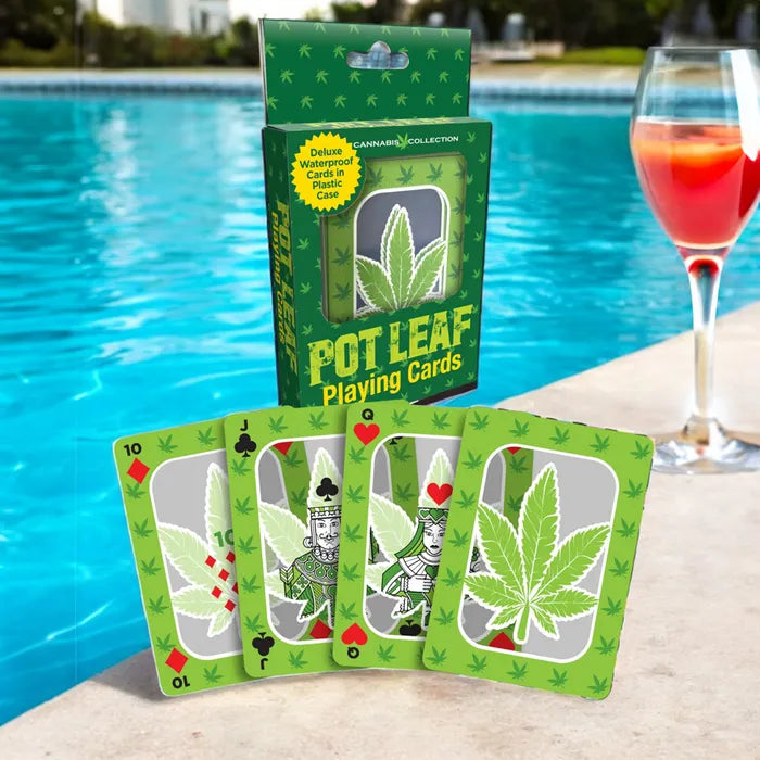 Little Genie Pot Leaf Waterproof Novelty Playing Cards Little Genie
