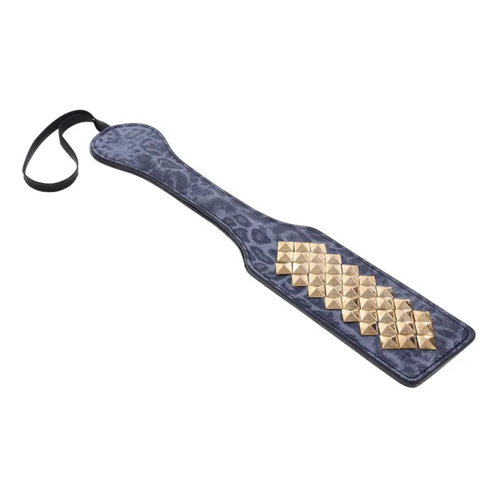 Sportsheets Sex & Mischief Cougar Studded Paddle With Gold Studs Sportsheets