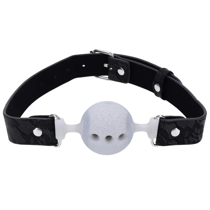 Sportsheets Sex & Mischief Lace Silicone Breathable Ball Gag Mouth Restraint Secondary image