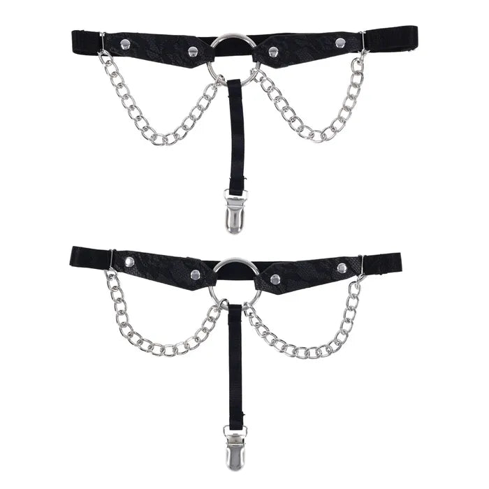 Sportsheets Sex & Mischief Bondage Collar Sex & Mischief Chain Lace Garters Sportsheets Main image