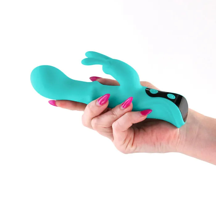 NS Novelties INYA Cyberluxe USB Rechargeable Rabbit Vibrator With Sliding Ring Shaft 18cm NS Novelties Main image