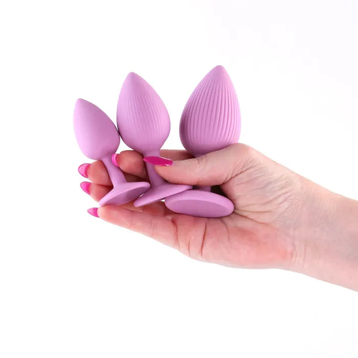 NS Novelties INYA Triple Ace Kit Butt Plugs Set Of 3 Sizes Blush Pink NS Novelties