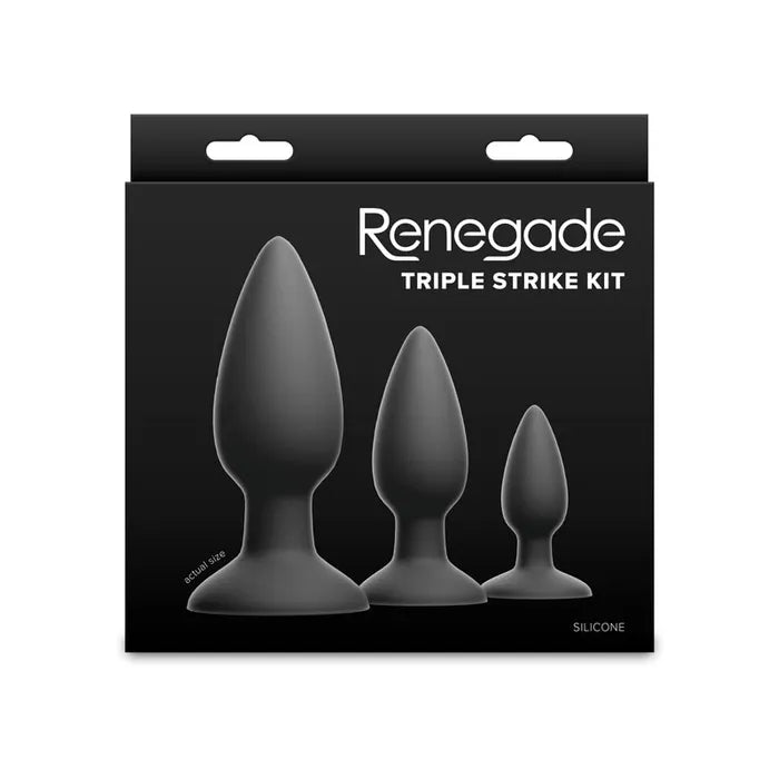 NS Novelties Renegade Triple Strike Kit Butt Plugs Set Of 3 Sizes Secondary image