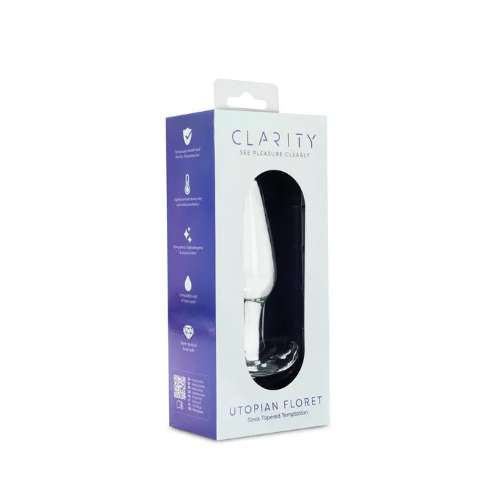 Creative Conceptions Clarity Utopian Floret Glass Butt Plug 11cm Creative Conceptions
