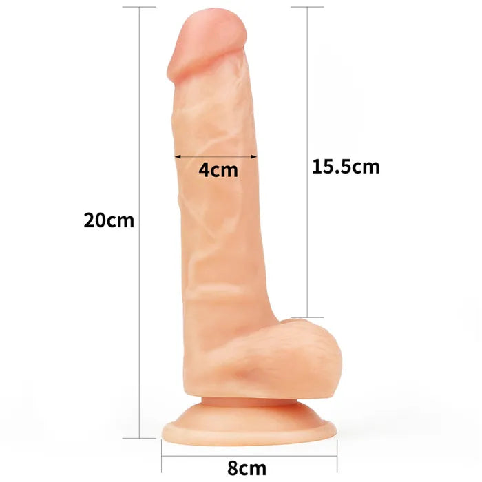 Lovetoy The Ultra Soft Dude Dong 8 Inch Flesh Lovetoy
