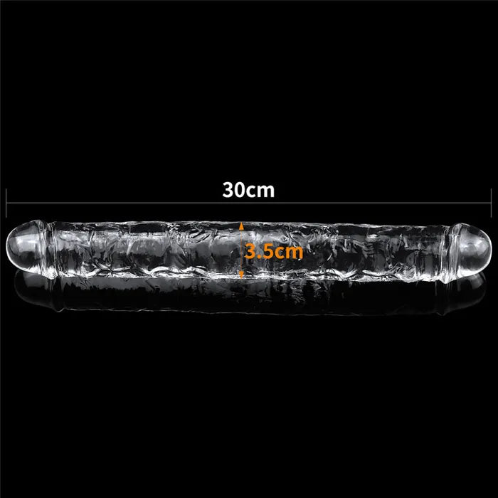Lovetoy Flawless Clear Double Dildo 12 Inch Clear Lovetoy