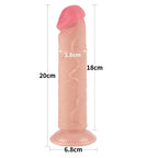 Lovetoy Sliding Skin Dual Layer Dong With Flexible Skin 8 Inch Flesh
