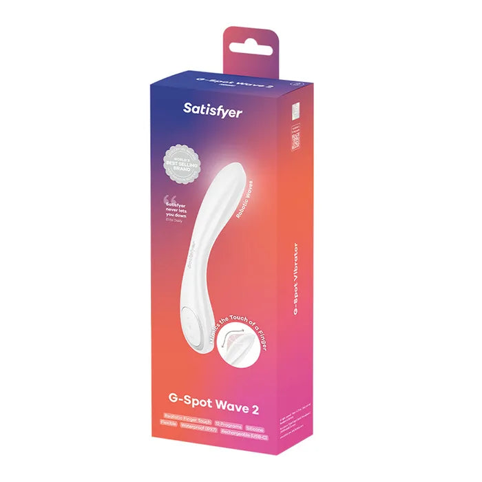 Satisfyer Wave 2 USB Rechargeable Flicking Tip G Spot Vibrator 23.6cm Satisfyer