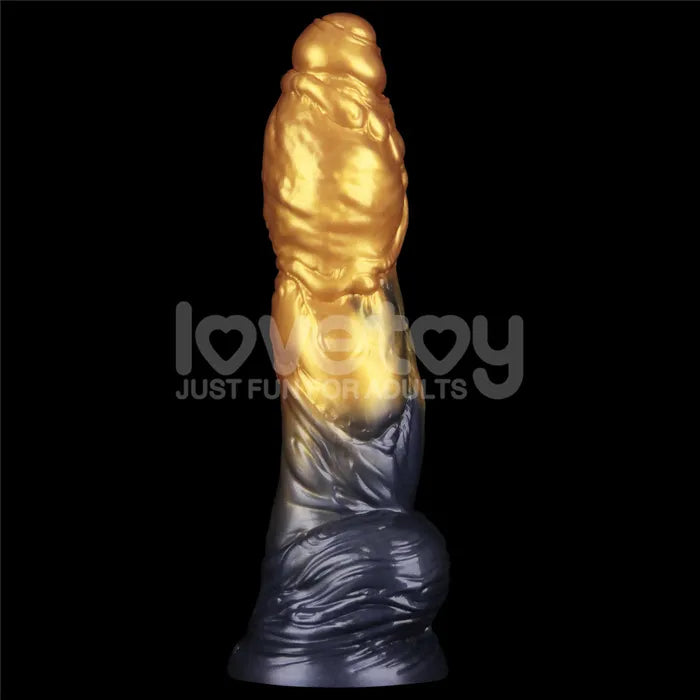Lovetoy Aerosx Dual Density Inflatable Inflatable Fantasy Dildo 10 Inch Gold / Blue Lovetoy