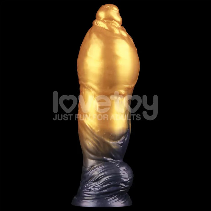 Lovetoy Aerosx Dual Density Inflatable Inflatable Fantasy Dildo 10 Inch Gold / Blue Lovetoy
