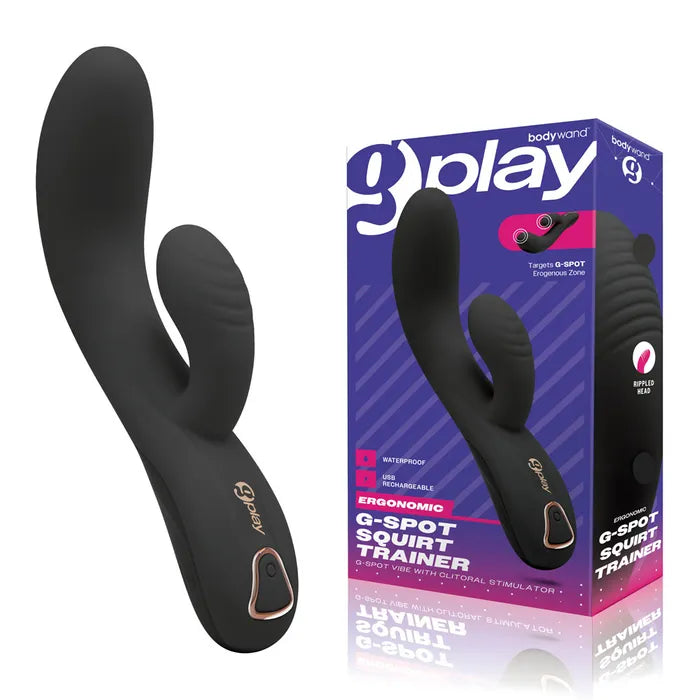 Bodywand G Play Squirt Trainer USB Rechargeable G SPot Vibrator 19cm Black